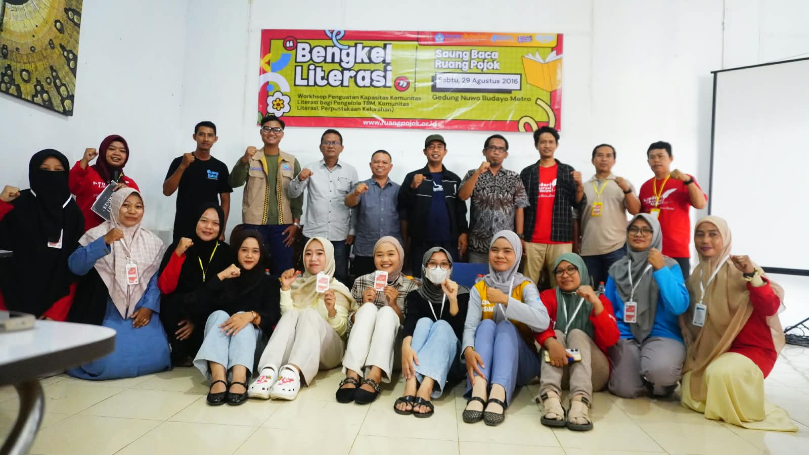 Saung Baca Ruang Pojok Nusantara resmi membuka rangkaian kegiatan Kenduri Literasi Metro 2026, Sabtu (29/8/2026).